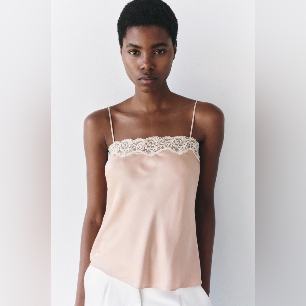 LACE LINGERIE STYLE TOP ZW COLLECTION